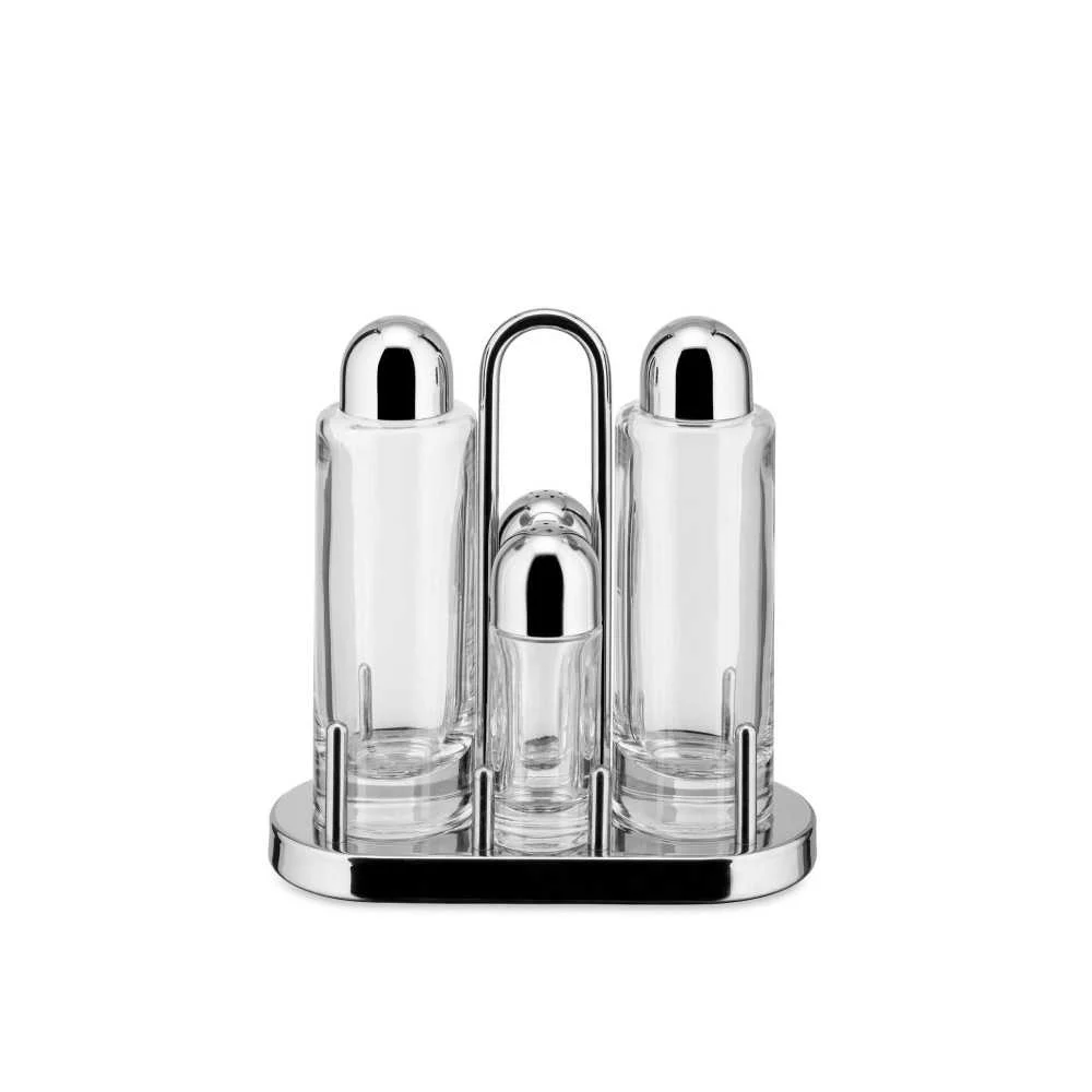 Set Condimenti "5070" (Olio, Aceto, Sale, Pepe) by Alessi