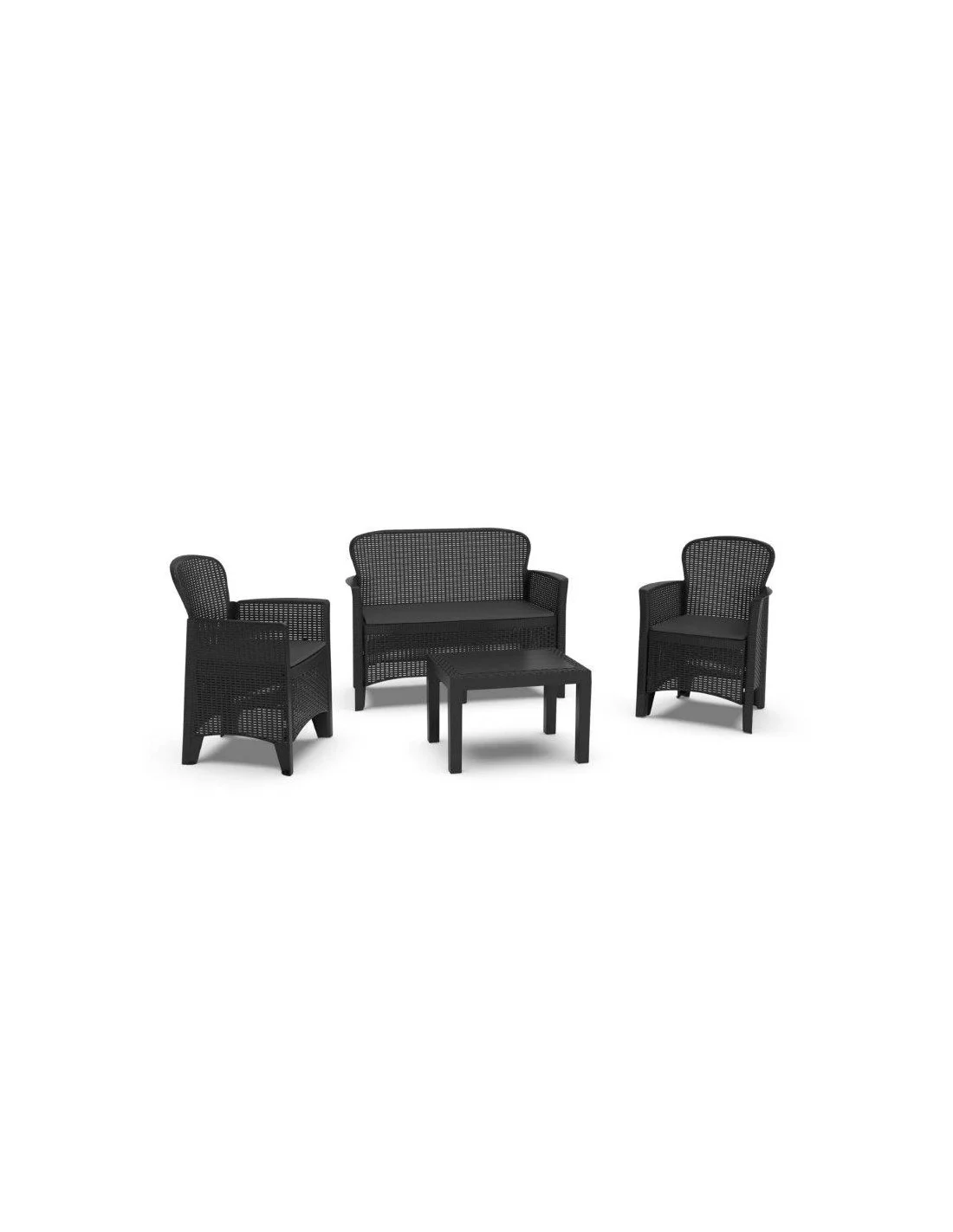 SET SALOTTO JUNGLE ANTRACITE