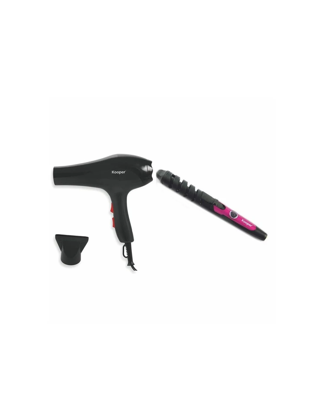 SET ASCIUGACAPELLI 2000W+ARRICCIACAPELLI 30W FUXIA