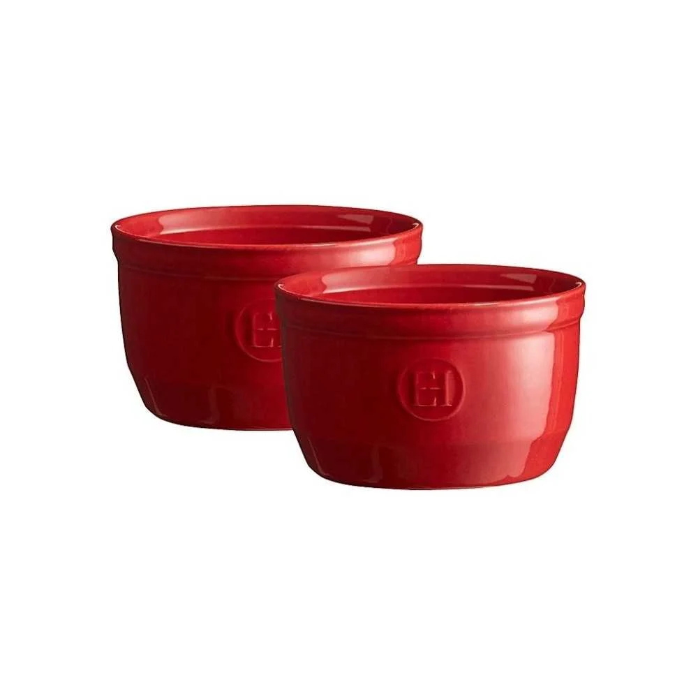 Set Ramekin Emile Henry Burgundy Ø10 cm – Eleganza per Crème Brûlée e Soufflé