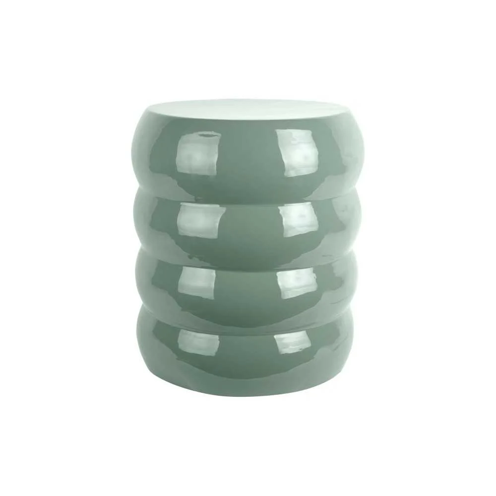 Sgabello smaltato verde "Jill" di Leitmotiv