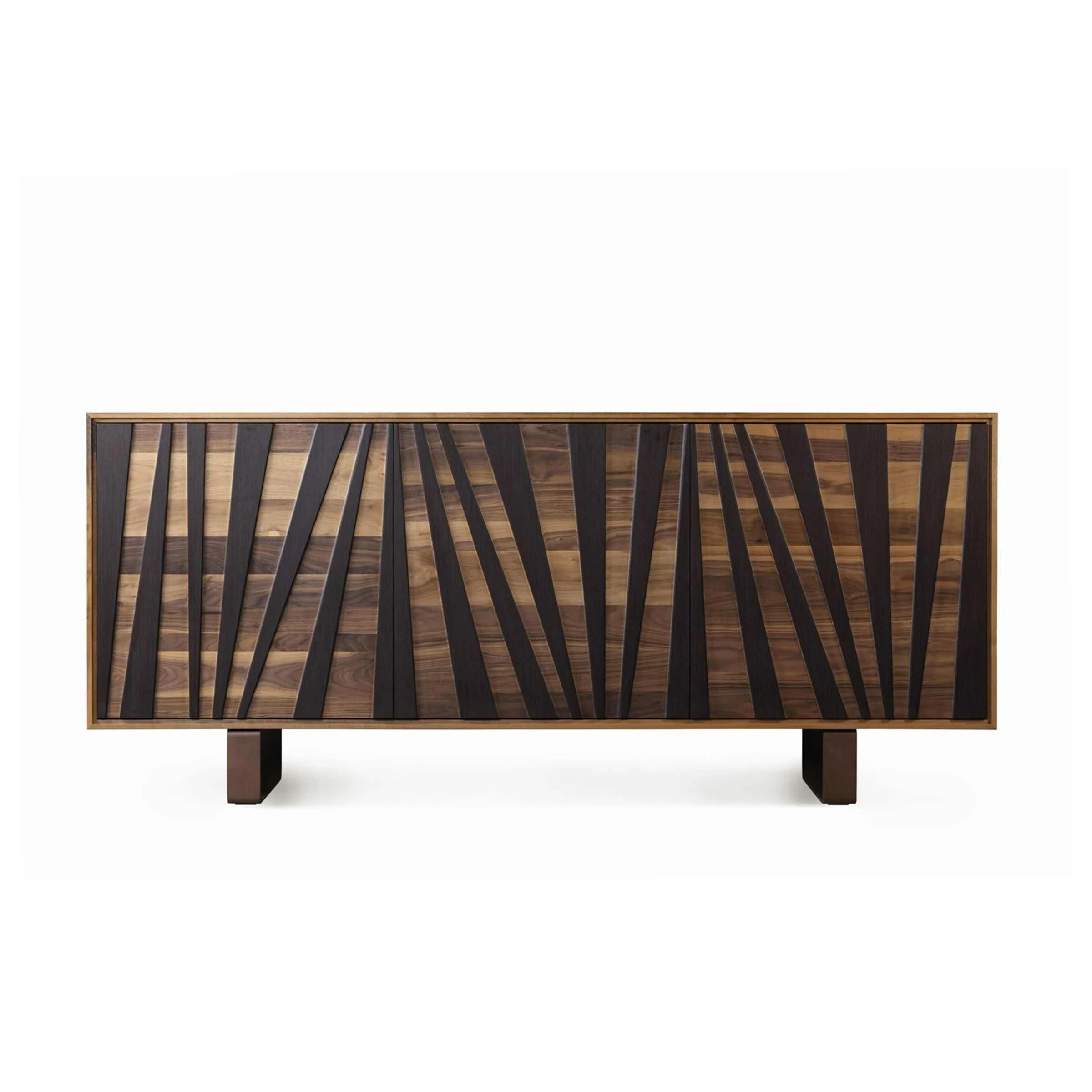 Credenza in Legno di Noce MATERIA Ante Ventaglio di Dale Italia
