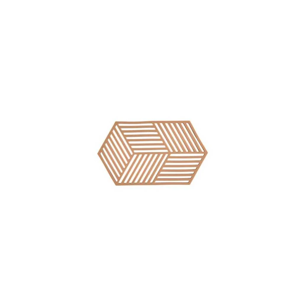 Sottopentola esagonale in silicone terracotta 16×14 cm – Moderno e resistente