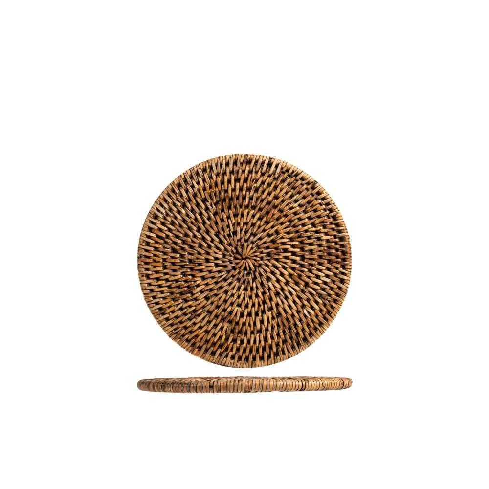 Sottopentola tondo in rattan naturale Ø18 cm – Semplicità e calore