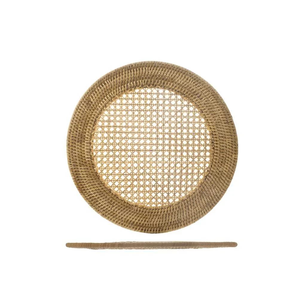 Sottopiatto Tondo in Rattan Naturale Ø 36 cm