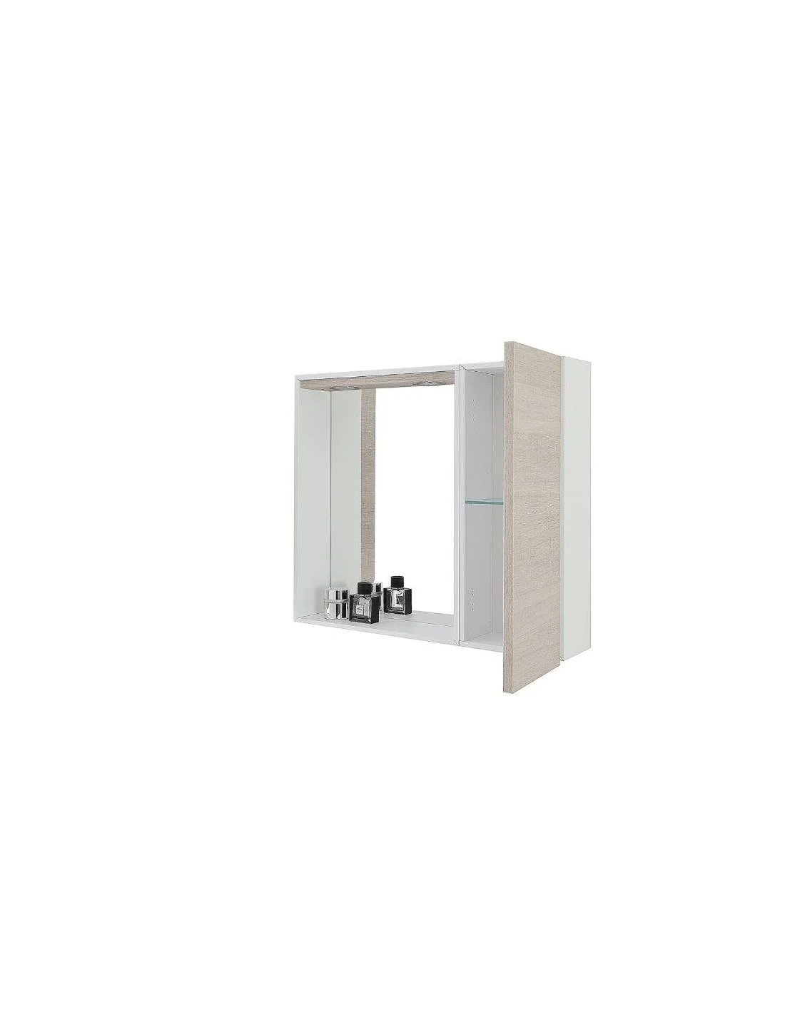 SPECCHIERA CON CASSA IN NOBILITATO RIVESTITO IN PVC