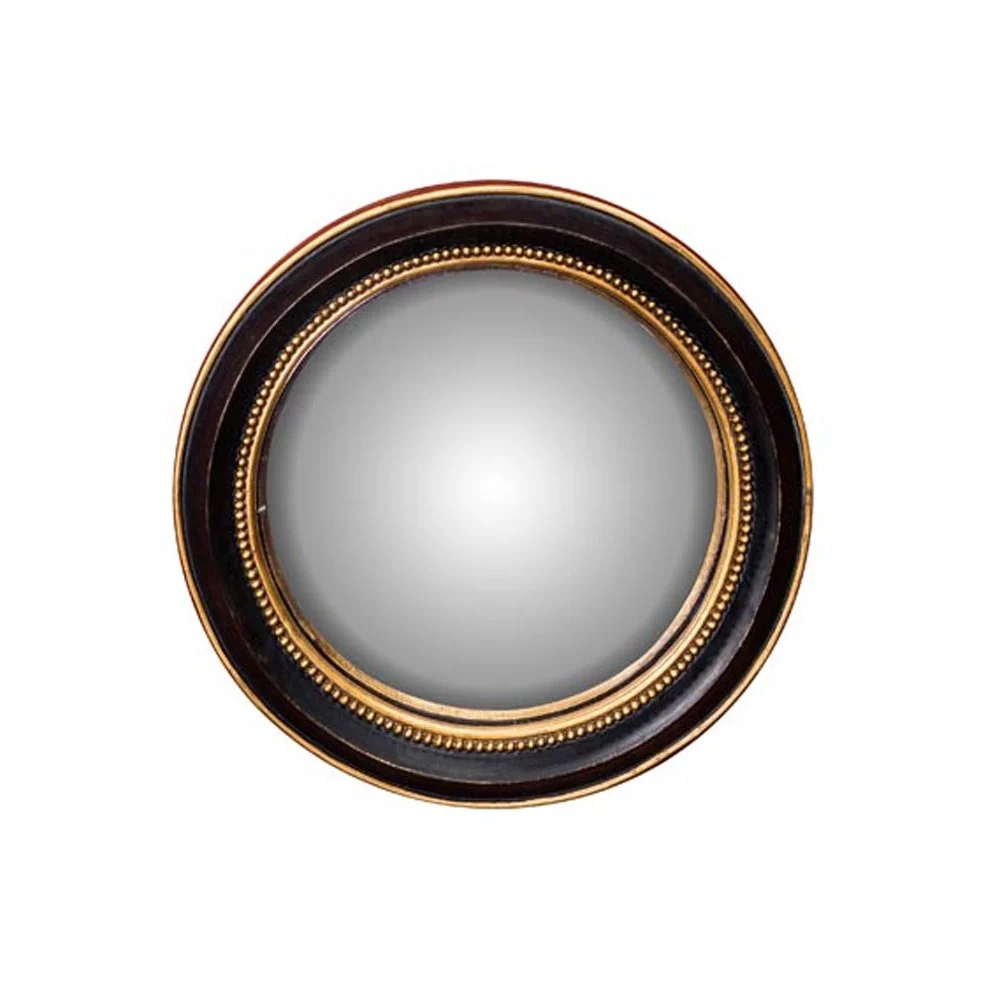 Specchio convesso Small Wall Nero e Oro 19 cm