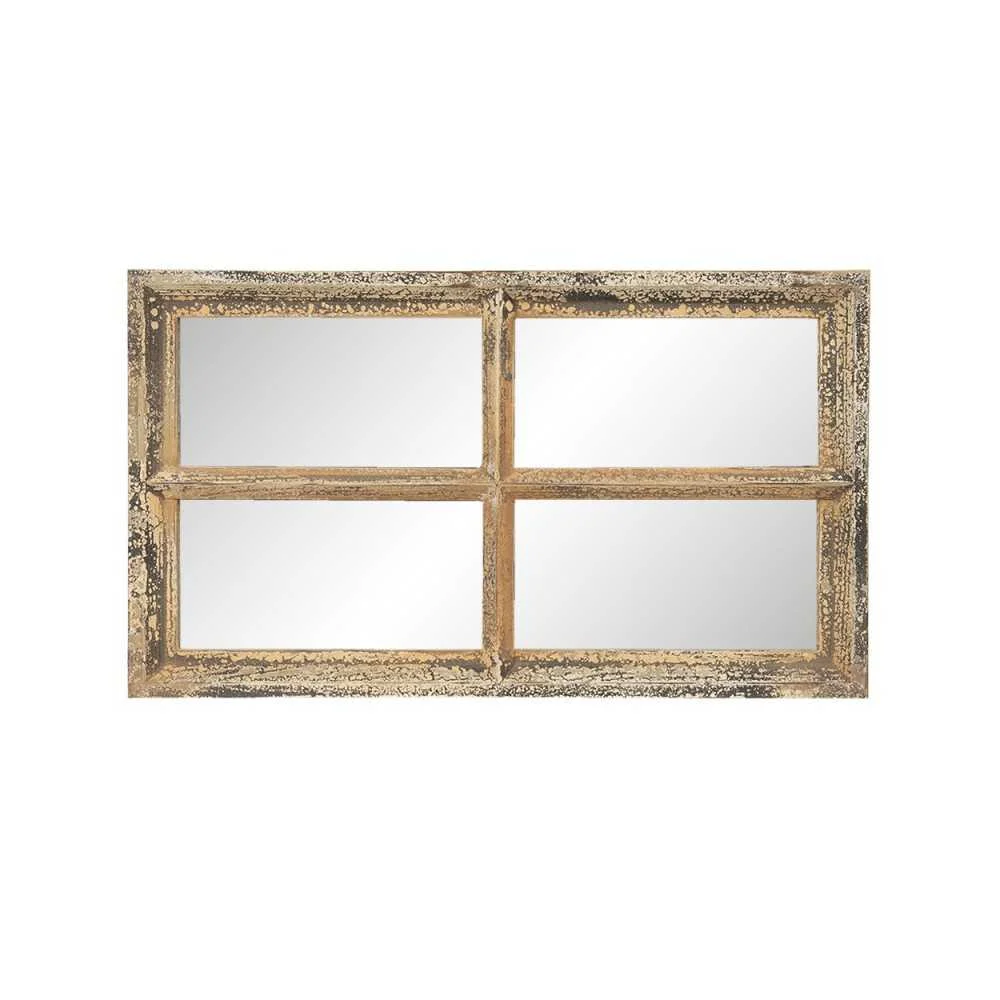 Specchio rettangolare da parete in legno marrone 62×36 cm – Clayre & Eef