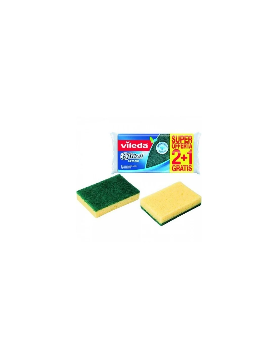 "VILEDA"  SPUGNE GLITZI CRYSTAL 2+1 PZ