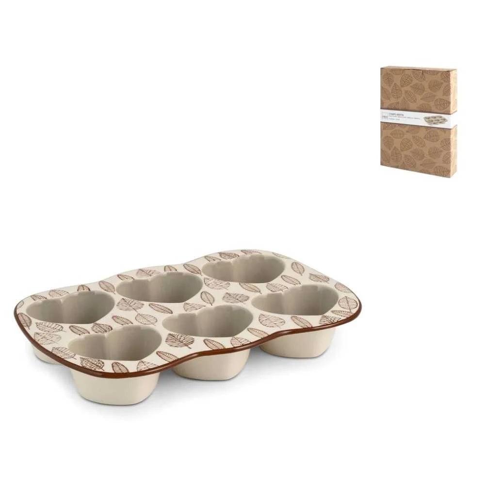 Stampo 6 Muffin in Stoneware Cuore Michelle