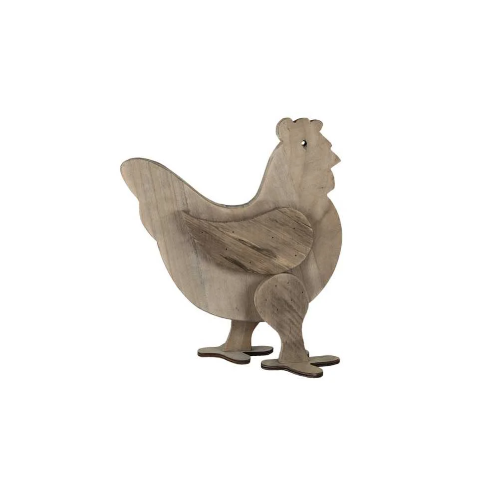 Statua Decorativa Gallina Marrone