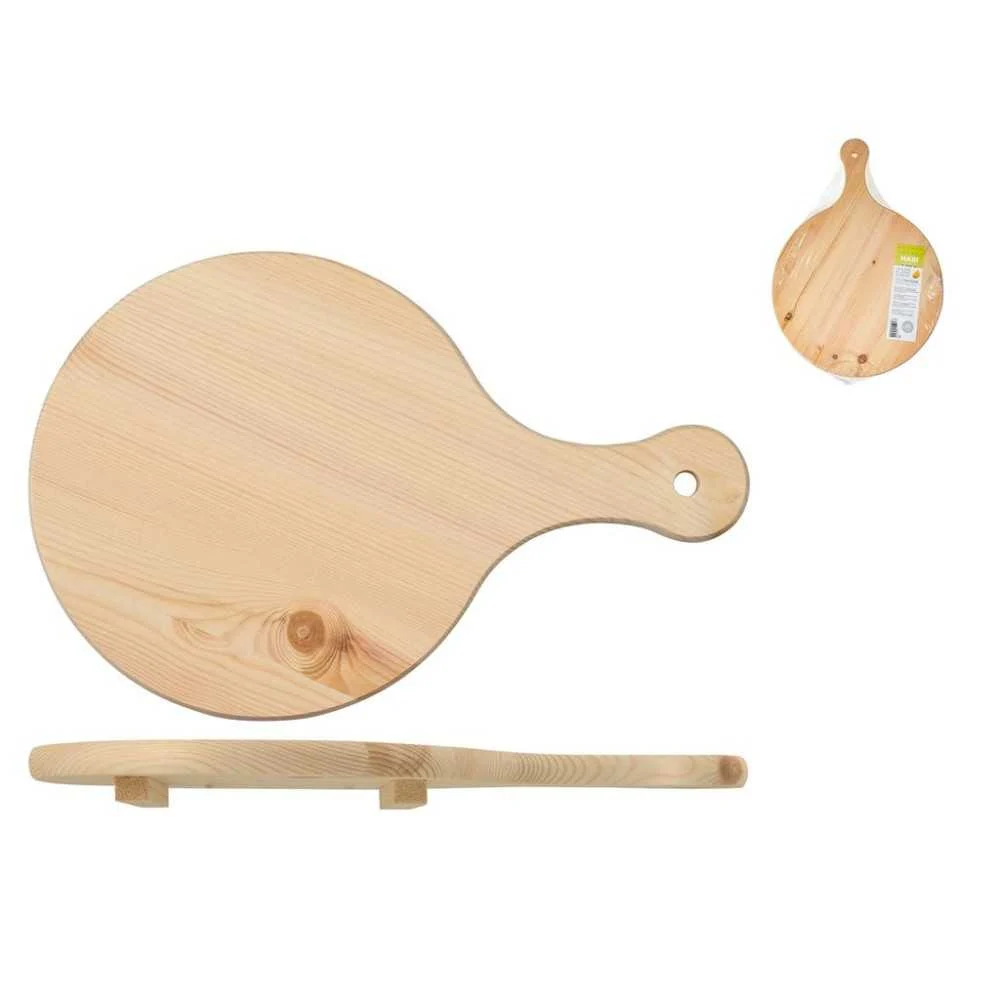 Tagliere polenta in abete con manico 35 cm