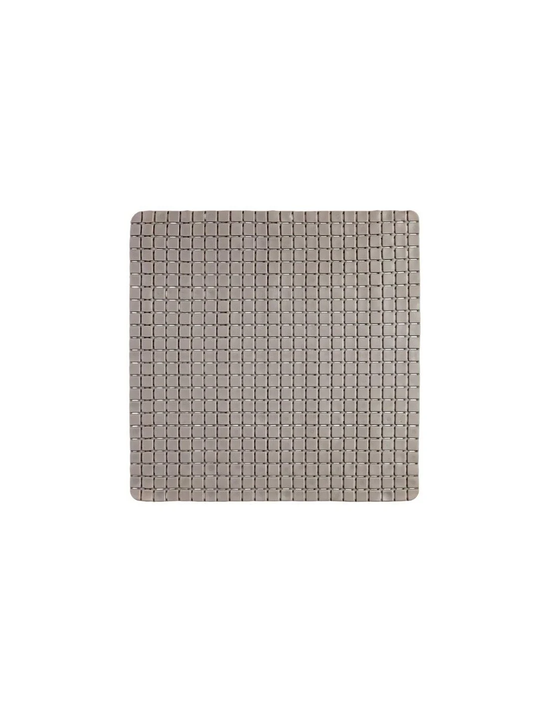 TAPPETINO DOCCIA ANTISCIVOLO PVC MOSAICO TORTORA 54X54CM