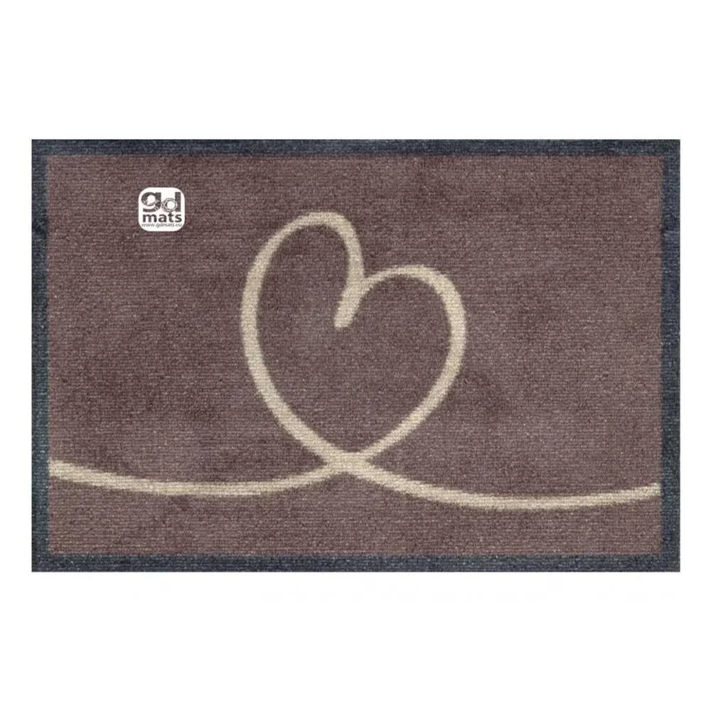 Tappetino ingresso assorbente Lovita Marrone 50x72 cm