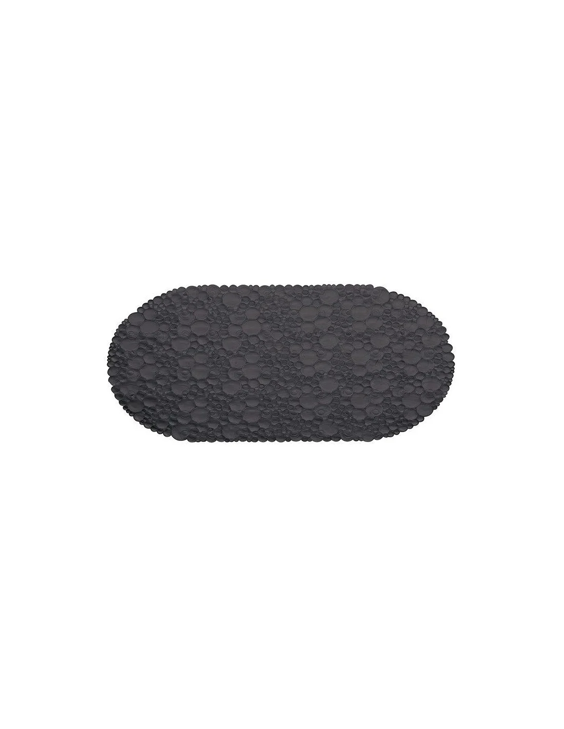 TAPPETINO DOCCIA ANTISCIVOLO PVC BOLLE OVALE NERO
