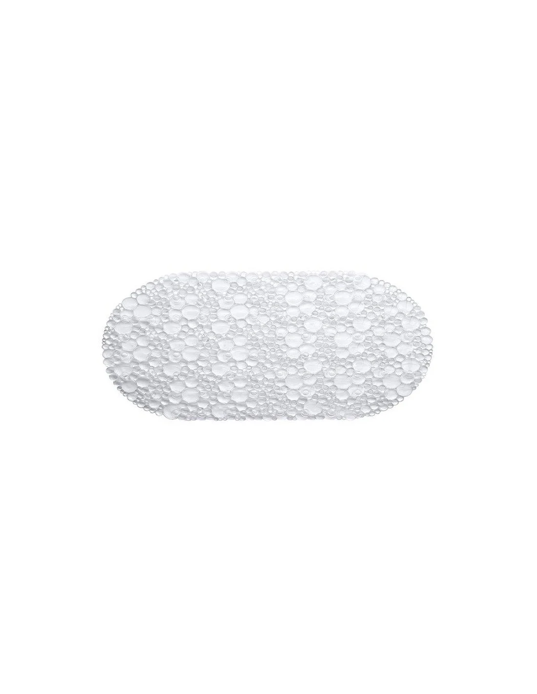 TAPPETINO DOCCIA ANTISCIVOLO PVC BOLLE OVALE TRASPARENTE