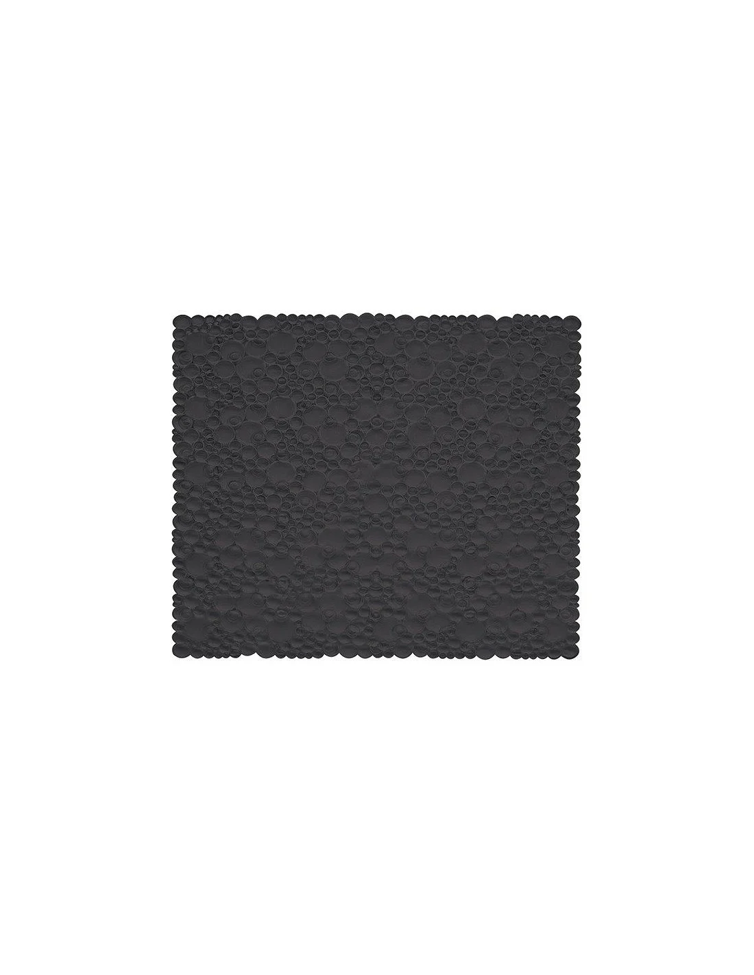 TAPPETINO DOCCIA ANTISCIVOLO PVC BOLLE QUADRATO NERO