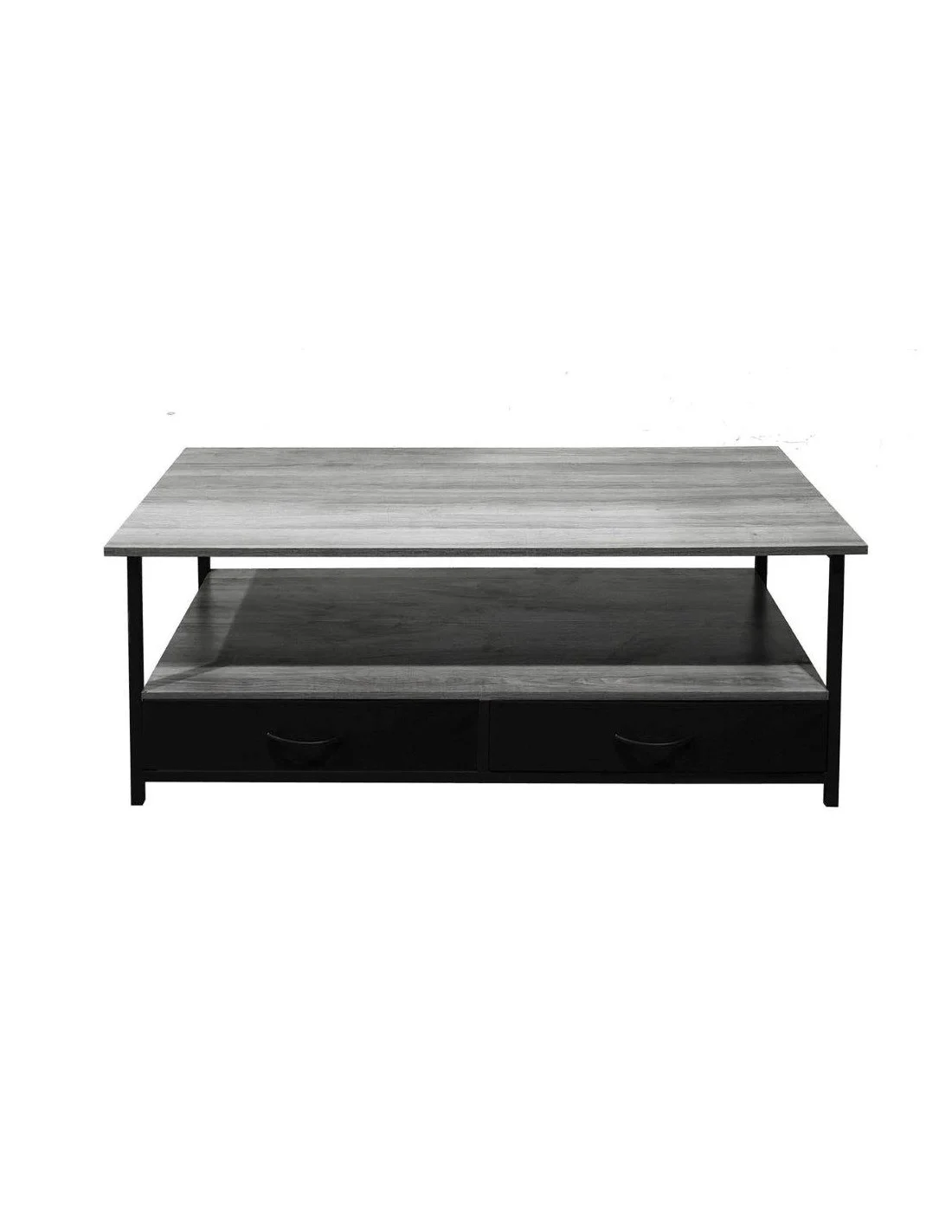 TAVOLINO DA SALOTTO INDUSTRIAL 120X60X45H GRIGIO