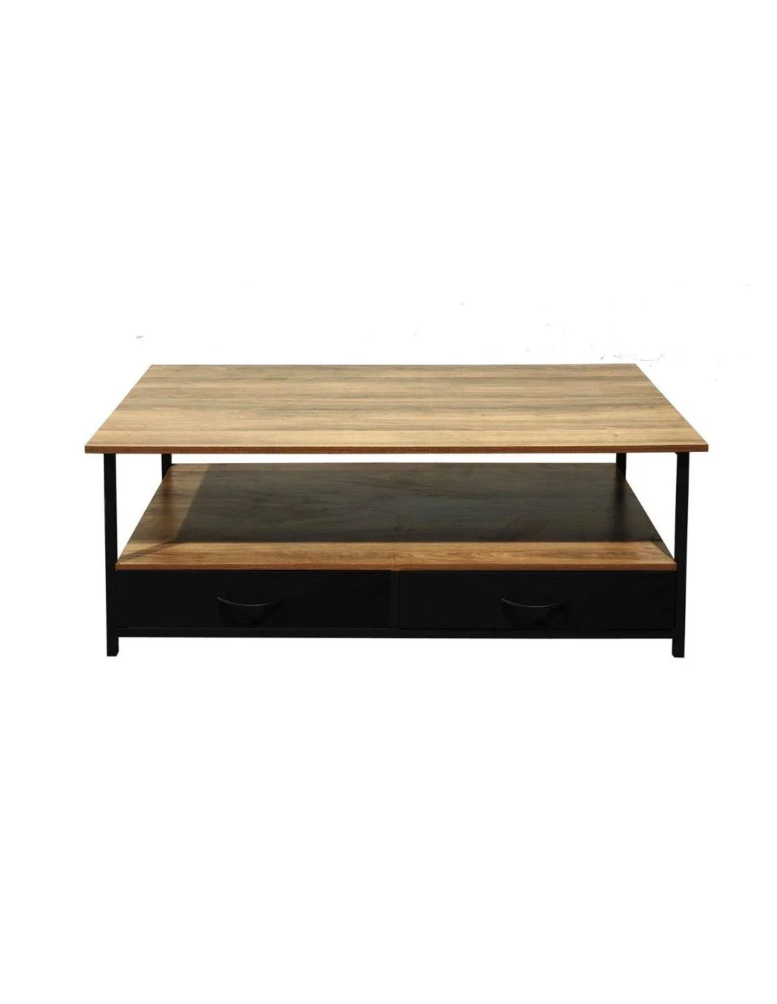TAVOLINO DA SALOTTO INDUSTRIAL 120X60X45H QUERCIA
