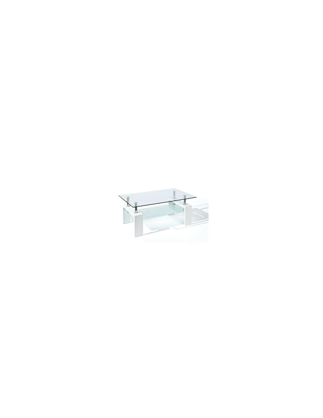 TAVOLINO SALOTTO CON VETRO BIANCO