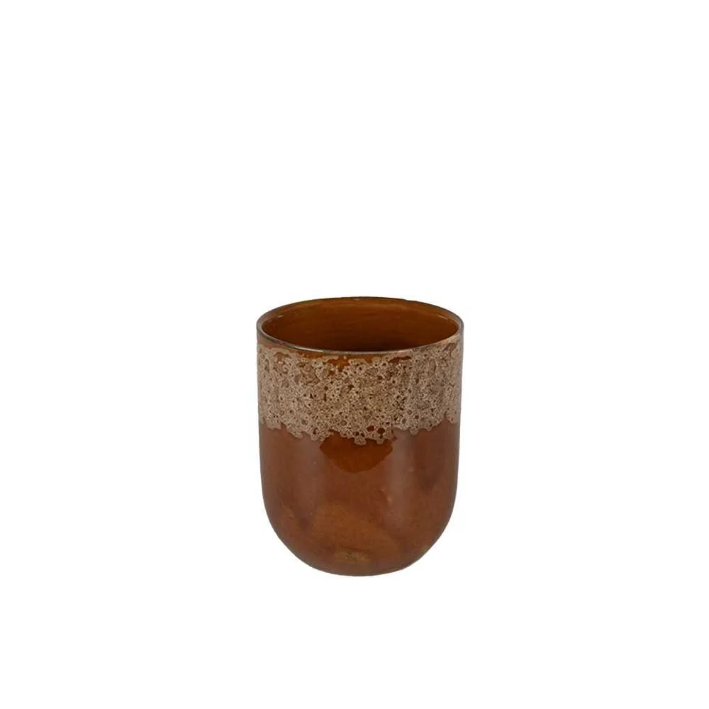 Tazza 150 ml Marrone Verde Ceramica