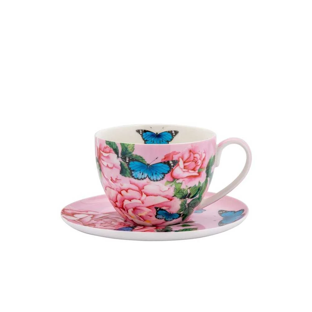 Tazza Colazione con Piattino 400 ml Cabbage Rose Maxwell & Williams