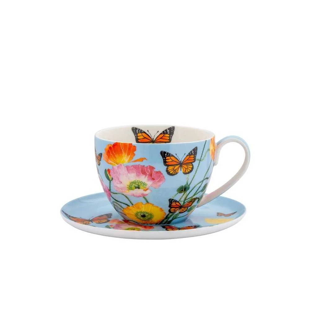 Tazza Colazione con Piattino 400 ml Field of Poppies Maxwell & Williams