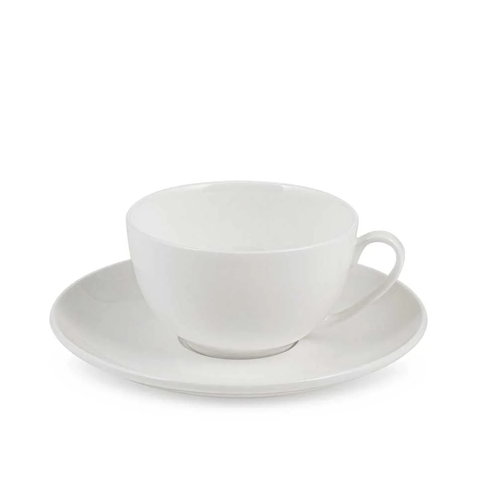 Tazza Colazione in Bone China con Piattino Elegante