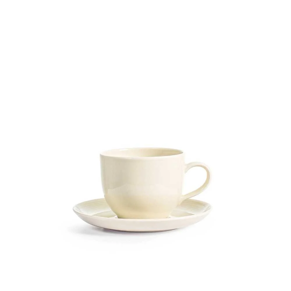 Tazza con Piattino Charme Ivory 200 cc – Eleganza Quotidiana
