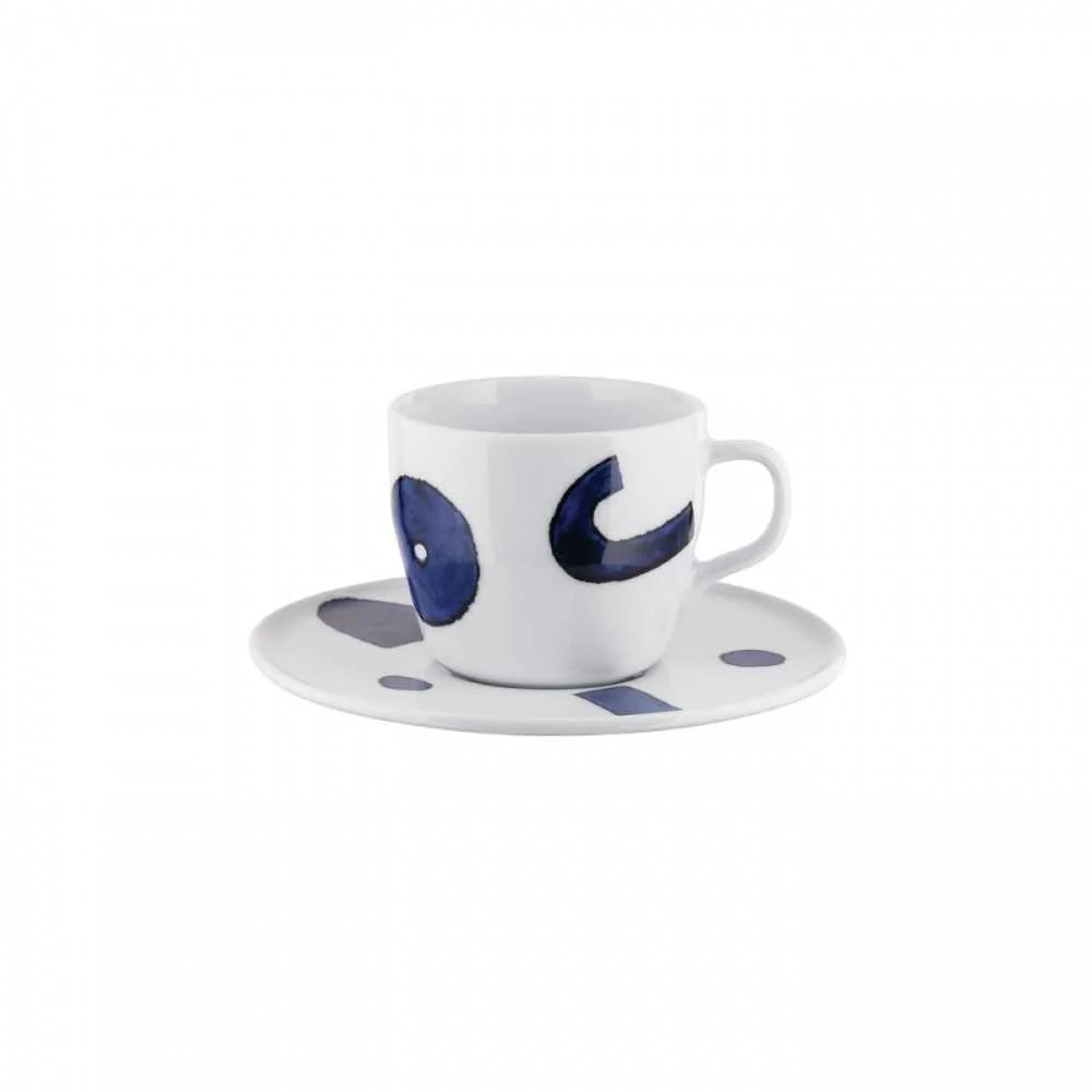 Tazza da Caffè con Piattino Decorato “YUNOKIWARE” by Alessi – Design Naoto Fukasawa