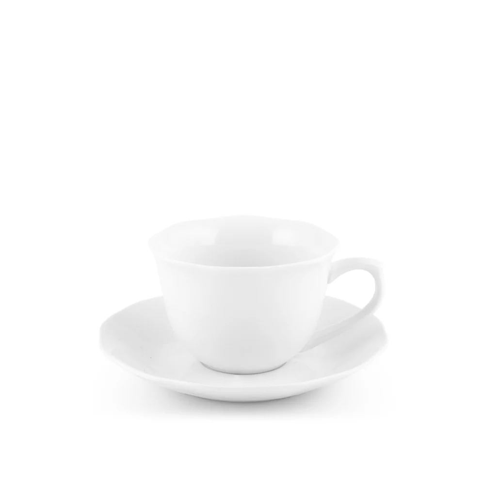 Tazza in Porcellana Bianca 230 ml con Piatto