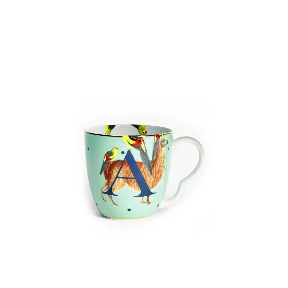 Tazza Vintage Alphabet con Alpaca Yvonne Ellen