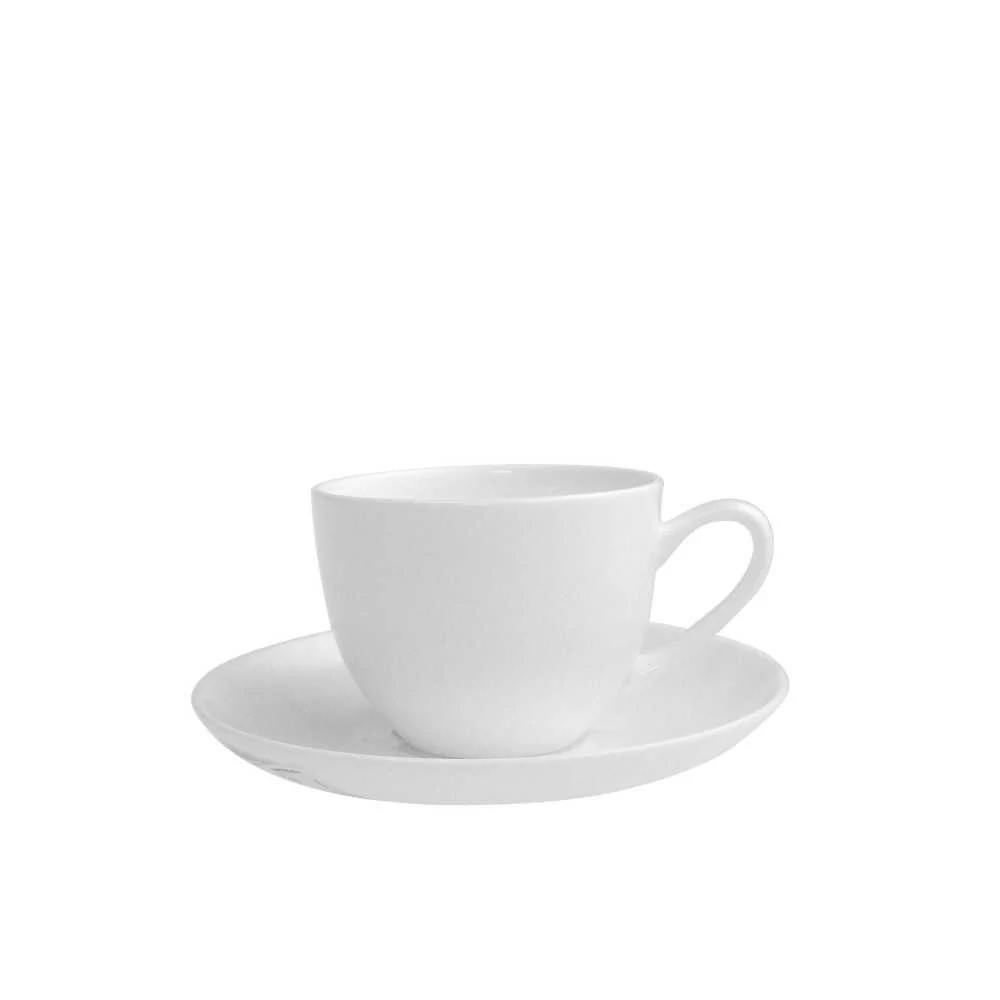 Tazzina con Piattino Coupe 90 ml in Porcellana Bone China