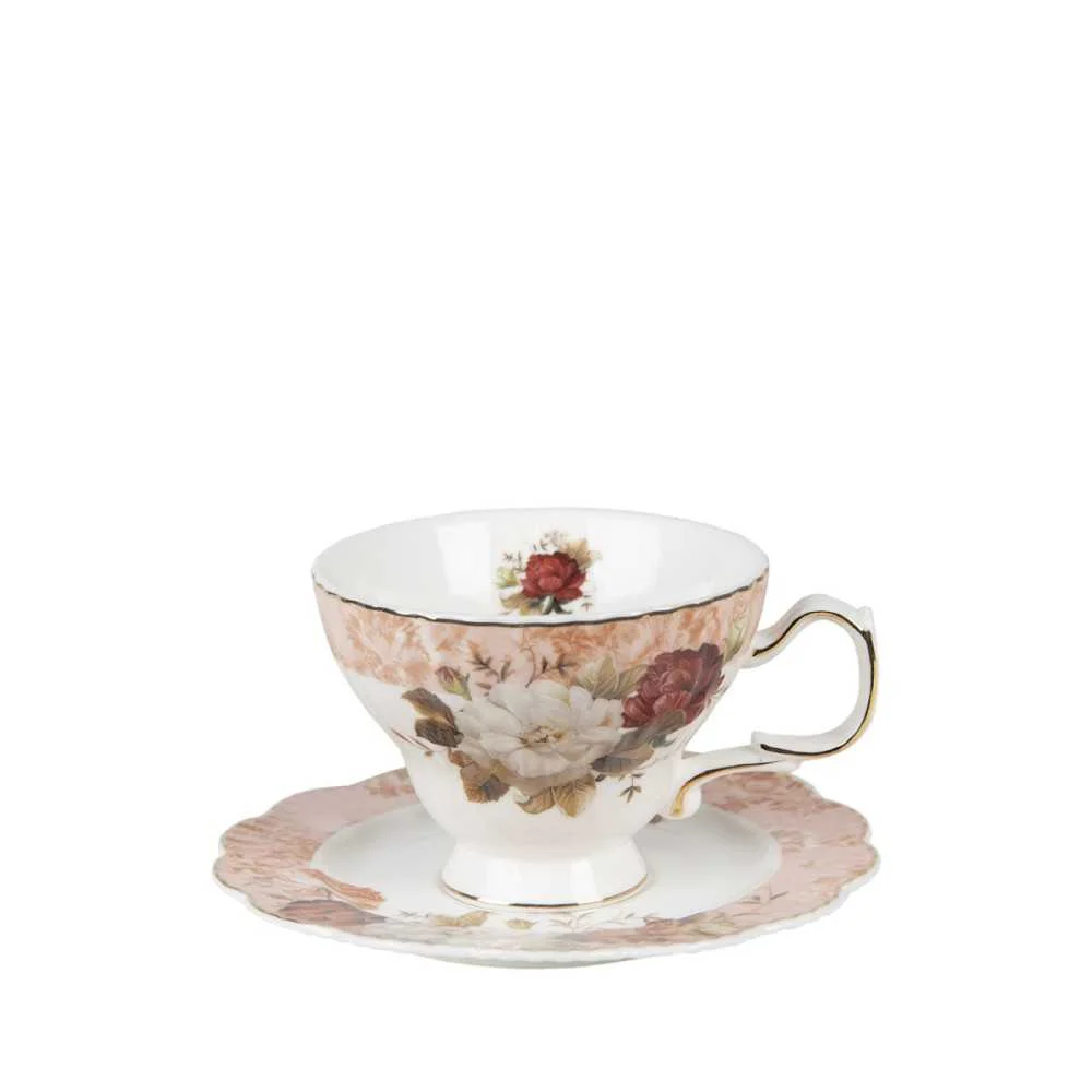 Tazzina da Caffè con Piattino Bianco 12x10x7 cm