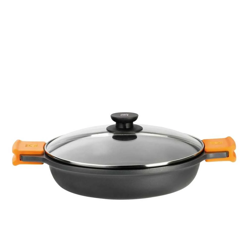 Tegame 2 Manici Antiaderente Efficient con Coperchio Ø 24 cm