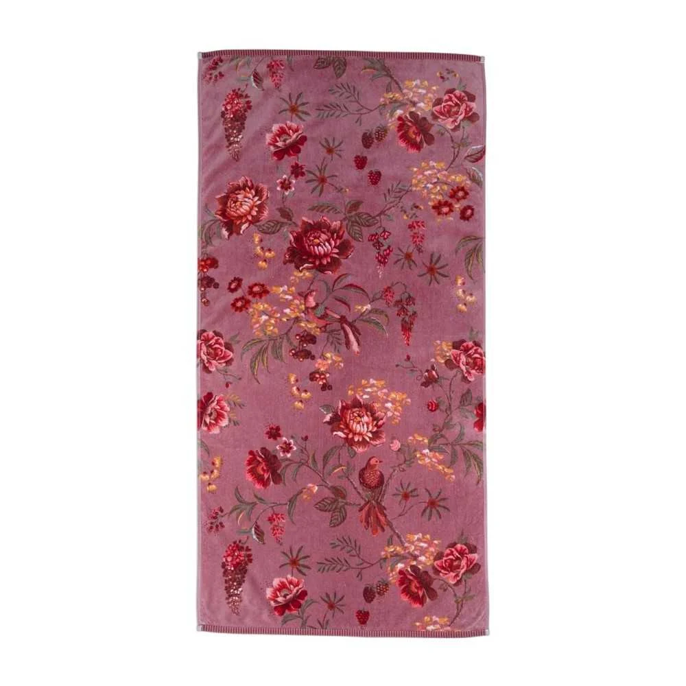 Telo bagno floreale malva 70x140 cm Secret Garden – Eleganza e comfort naturale