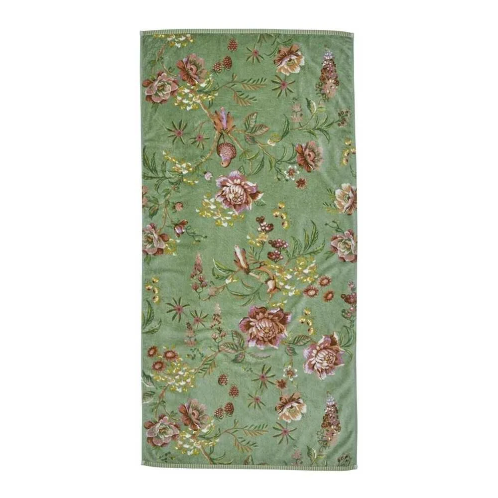 Telo bagno floreale verde 70x140 cm Secret Garden – Relax e funzionalità