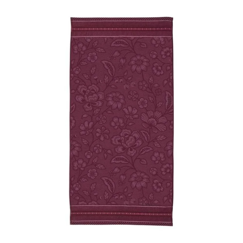 Telo Doccia Jasmin Jacquard Rosa Scuro 70x140 cm