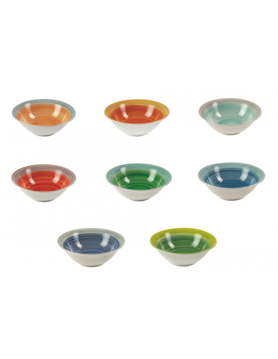 TOLOSA INSALATIERA BICOLORE D20XH6,5CM 8 COLORI ASSORTITI