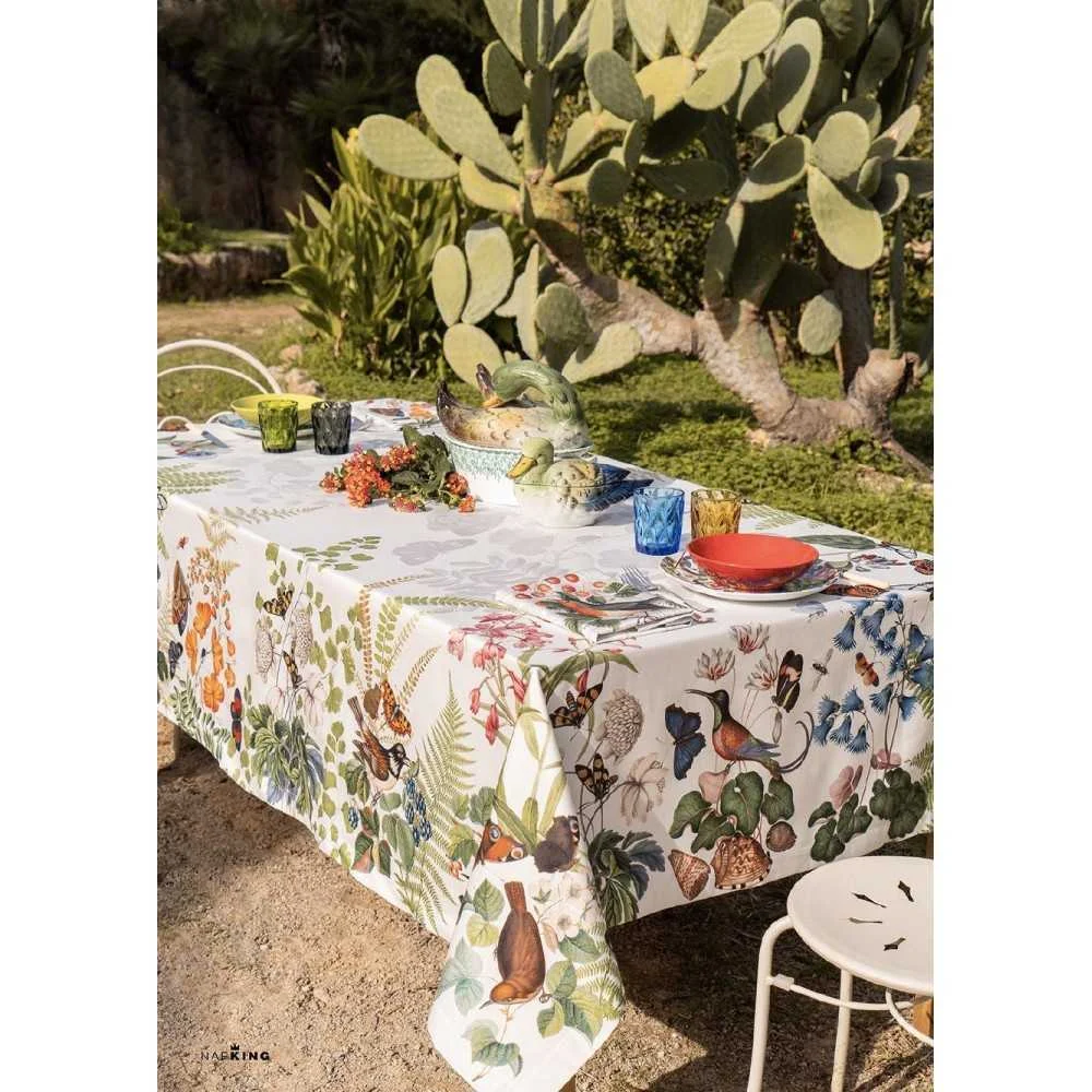 Tovaglia di Cotone Satin Felci 180x270 cm