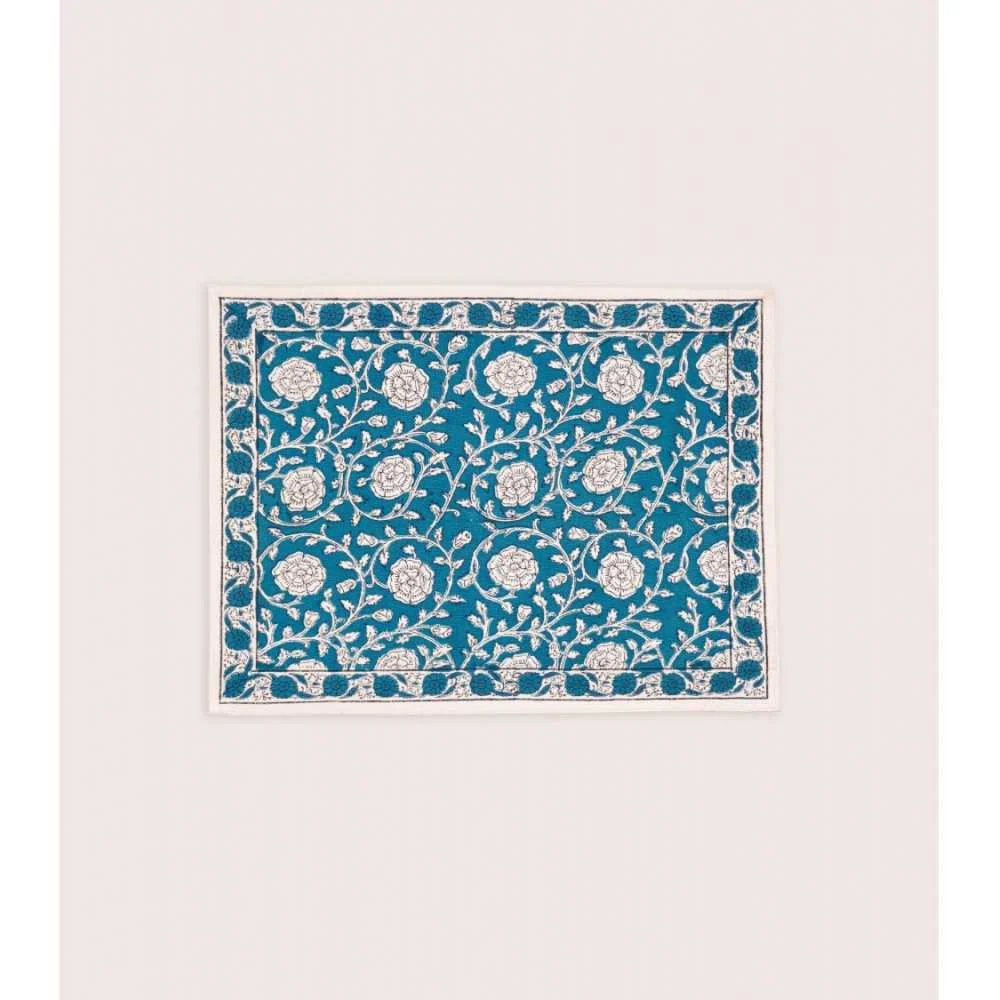 Tovaglietta Americana Banna 14x18 in Cotone con Motivo Floreale