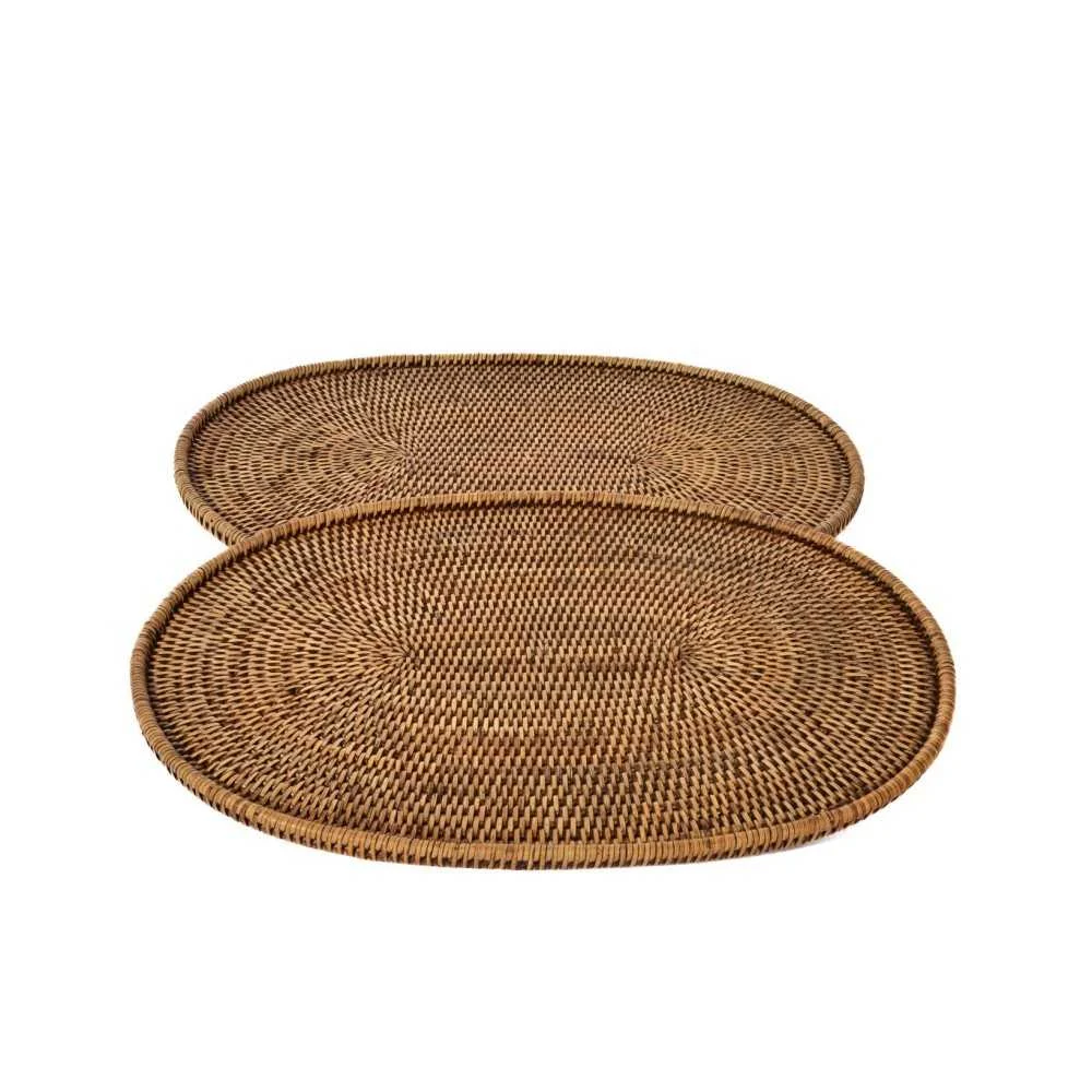 Tovaglietta ovale in rattan 45x35 cm – Elegante