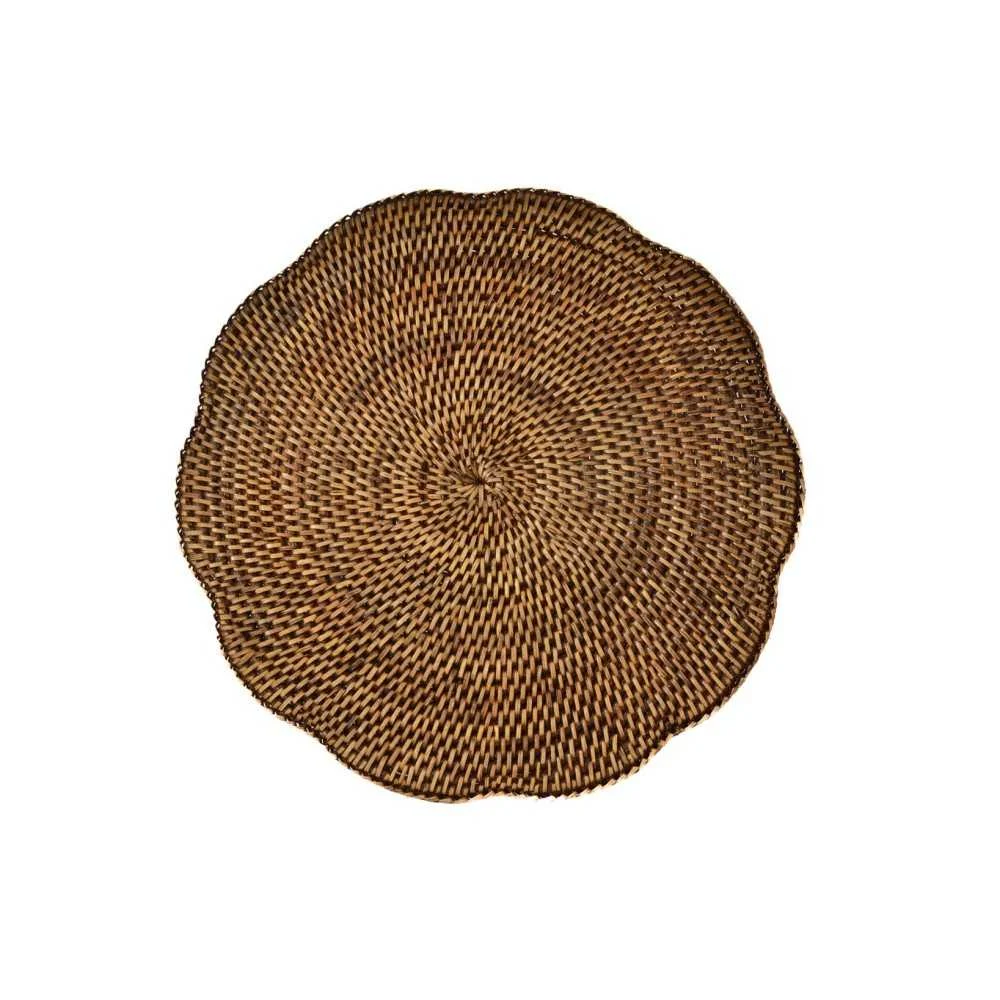 Tovaglietta tonda in rattan Ø38 cm – Naturale