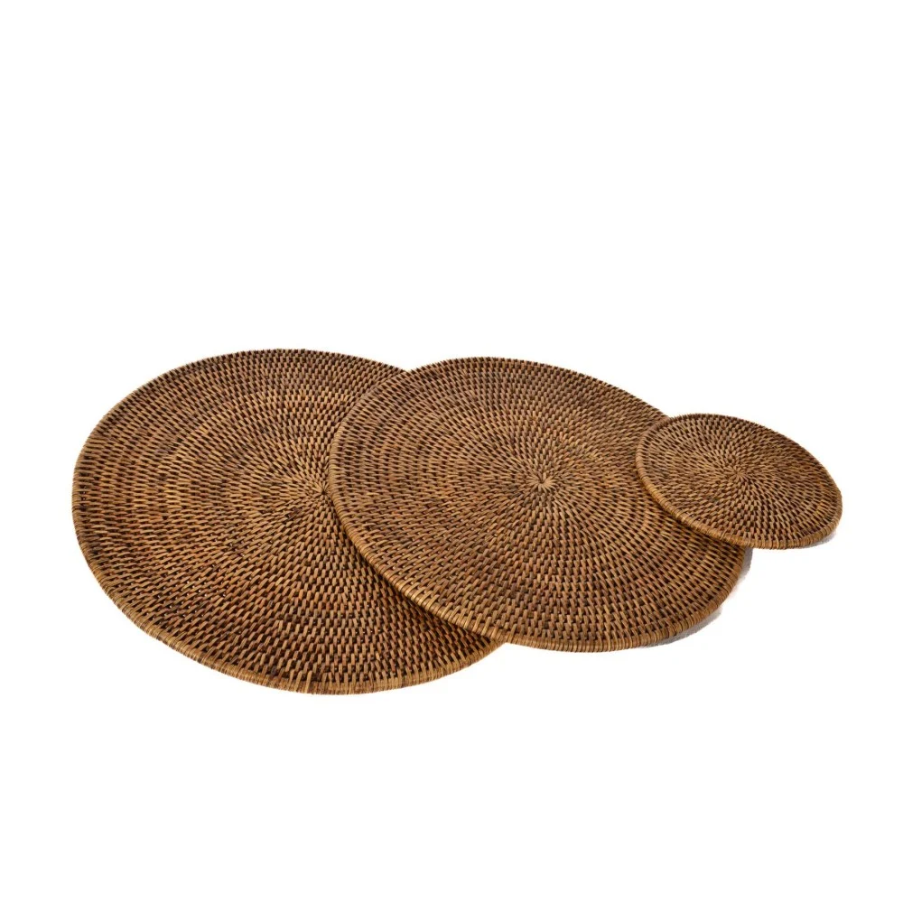 Tovaglietta tonda in rattan Ø39 cm – Versatile