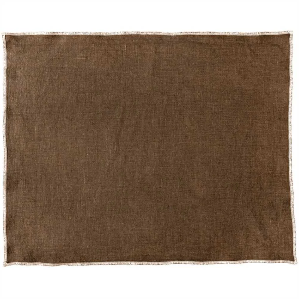 Tovagliolo Lino Moka 40x40 cm – Calore e Raffinatezza