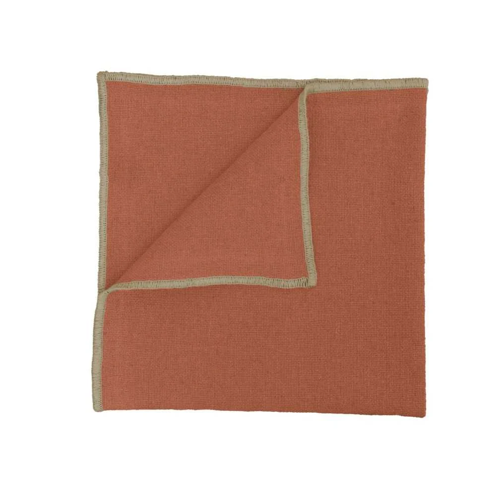 Tovagliolo Terre Brûlée 40x40 cm in Lino e Cotone – Eleganza Calda
