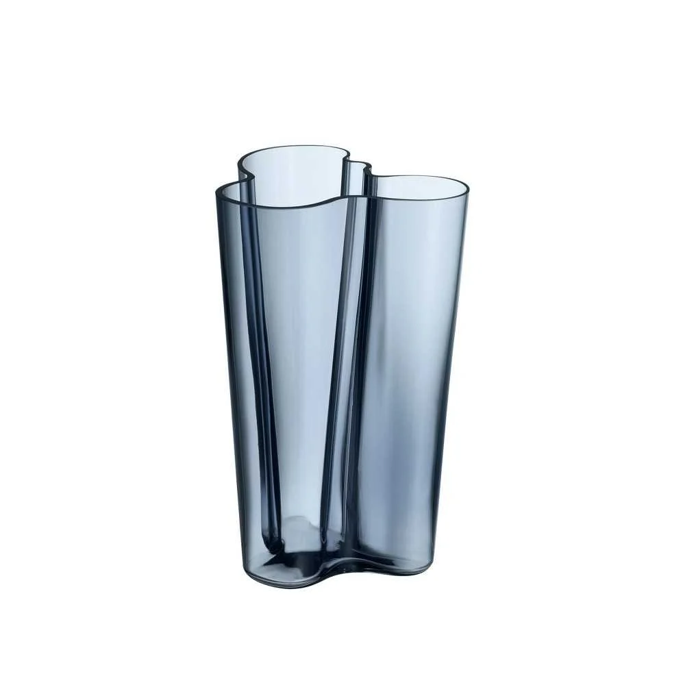 Vaso di design nordico Iittala Aalto 25 cm “Rain” in vetro soffiato