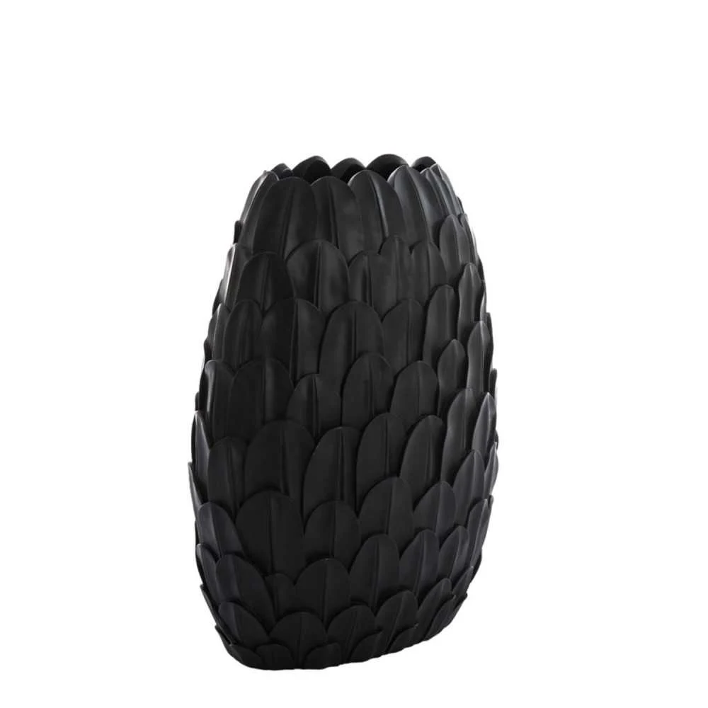 Vaso FEDER 37x23x50 cm  Nero Poliresina