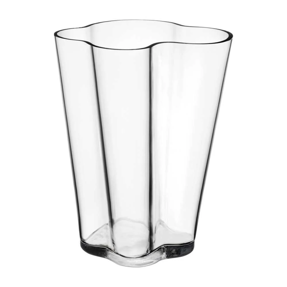 Vaso Vetro Trasparente Alvar Aalto 27 cm di IITTALA
