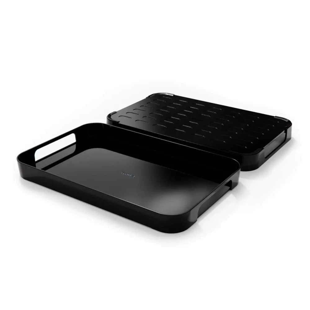 Vassoio Portata Melammina PILE XL 51x33 cm Nero – Elegante e Resistente